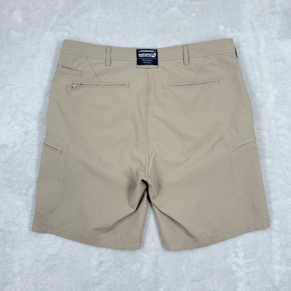 Hook & Tackle Driftwood Hybrid Shorts Mens 36 Khaki 9